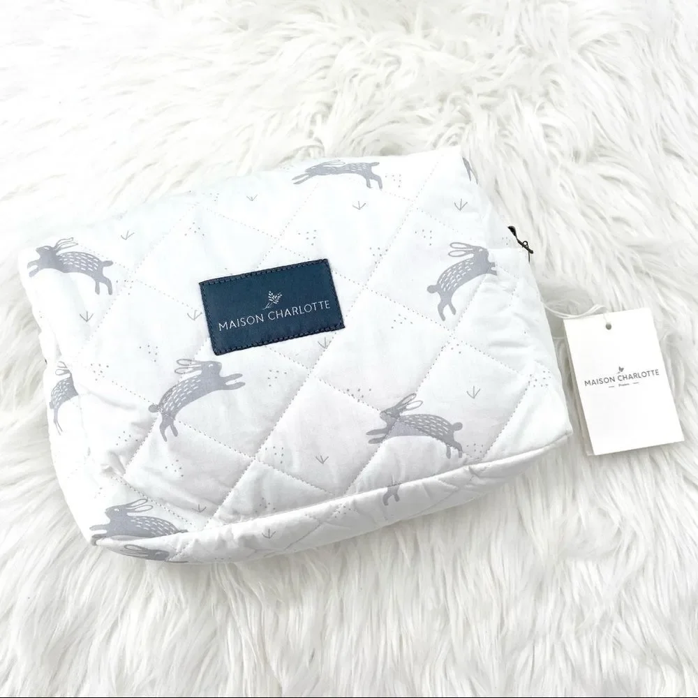 NWT Maison Charlotte Bunnies rabbits Belleville Baby toiletry diaper‎ Bag NWT
